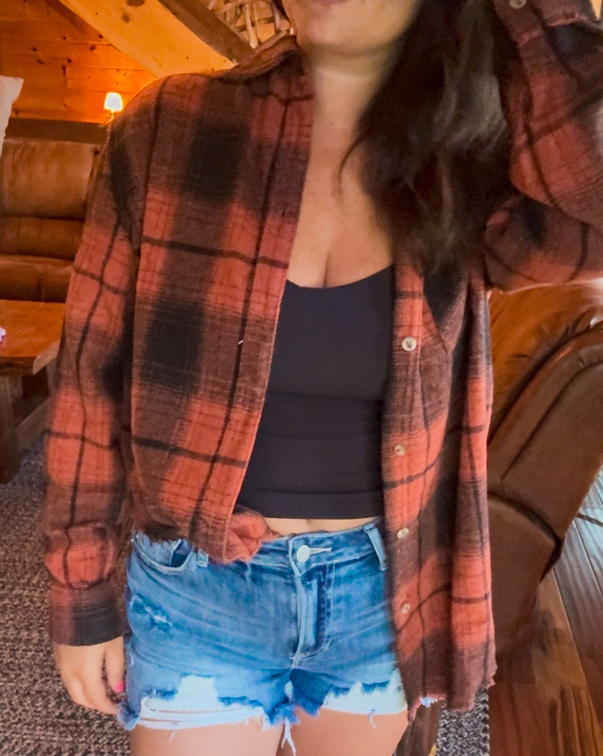 Mineral Wash Plaid Button Down