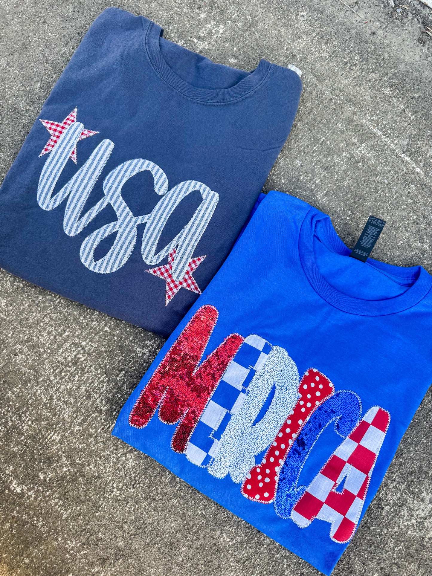 Denim Stripe USA Short Sleeve