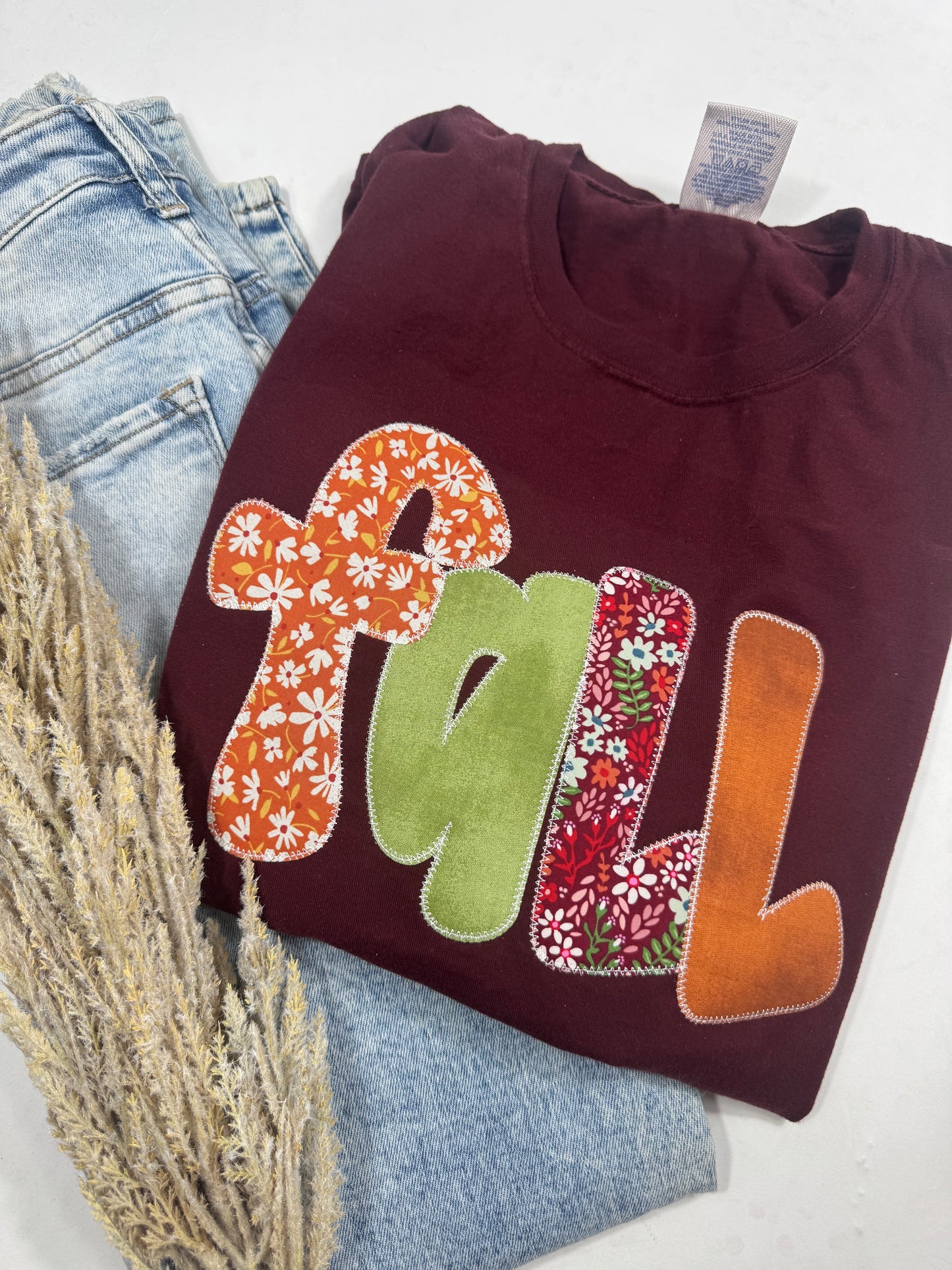 Fall Floral Modge Podge Short Sleeve
