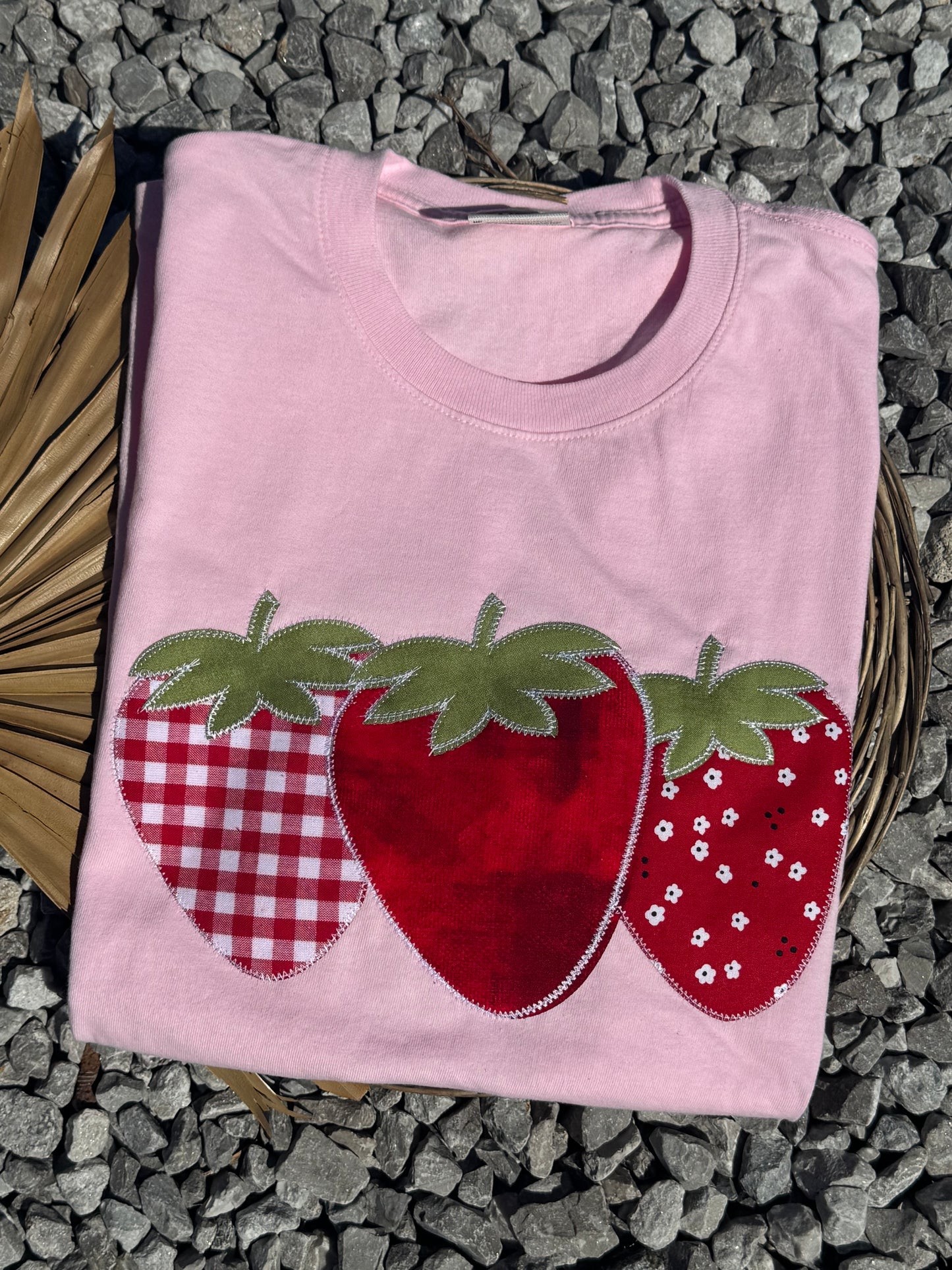 Pink Strawberries Short Sleeve