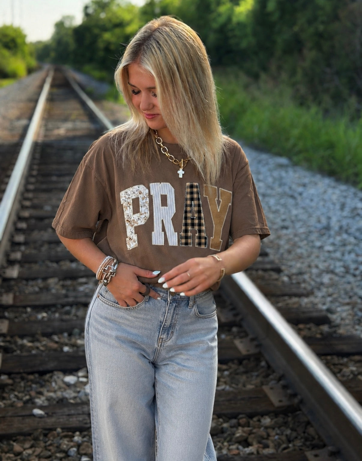 Brown Pray Short Sleeve