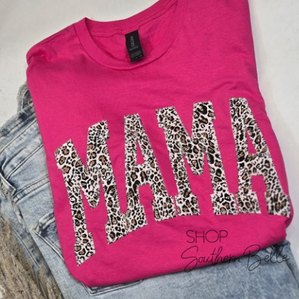 LIMITED DROP Pink Leopard Mama Short Sleeve