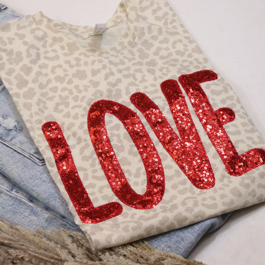 White Leopard Love Short Sleeve
