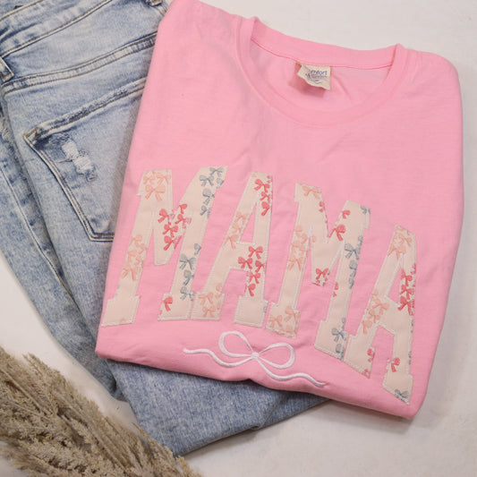 Pink Bow Mama Short Sleeve