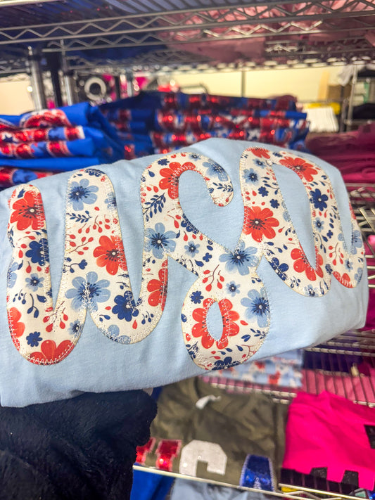 Usa Floral Short Sleeve