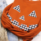 Black Plaid Pumpkin Face Sweatshirt