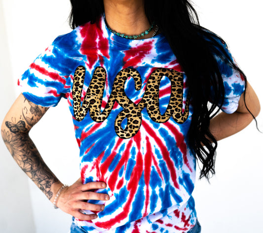 Tie Dye USA Short Sleeve