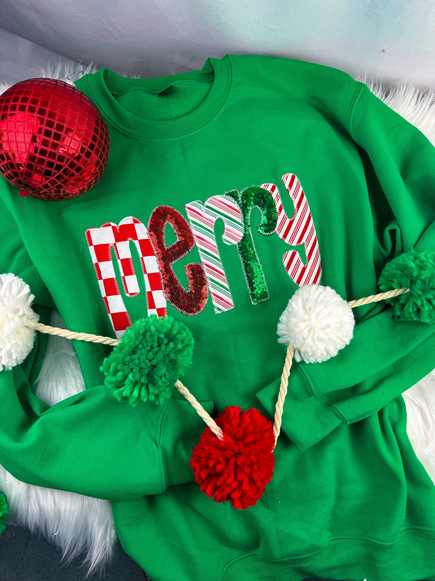 Green Merry Modge Podge Sweatshirt