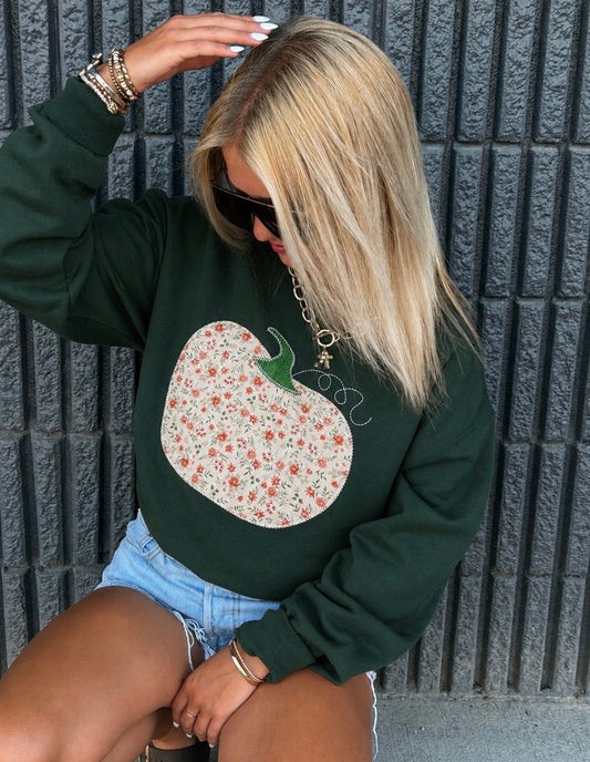 Fall Floral Pumpkin Sweatshirt