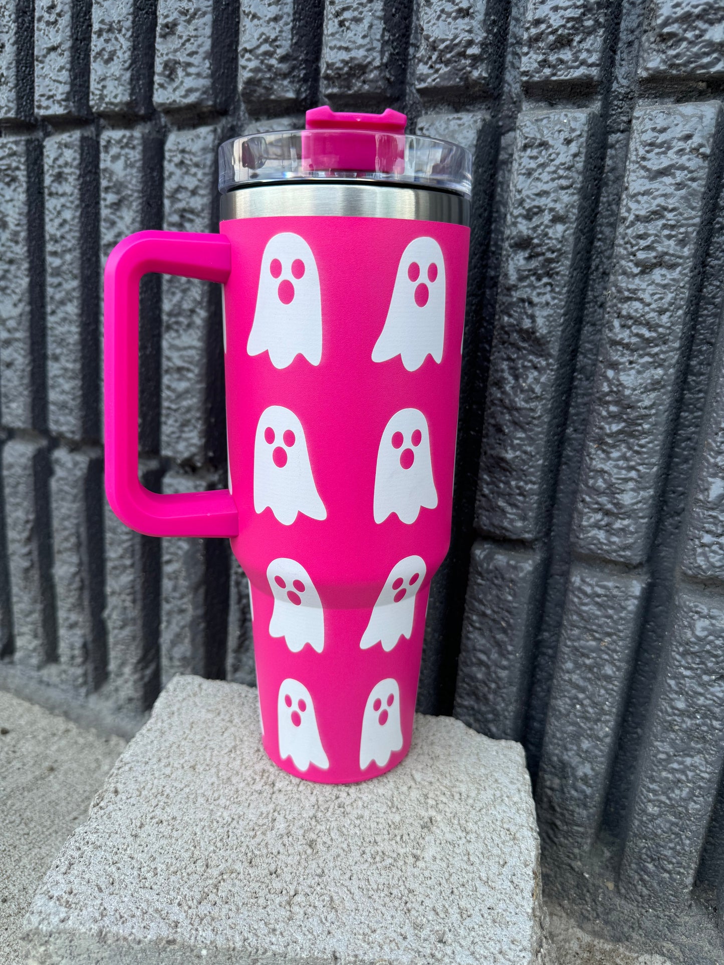 Spooky Ghost 40oz Stainless Steel Cup