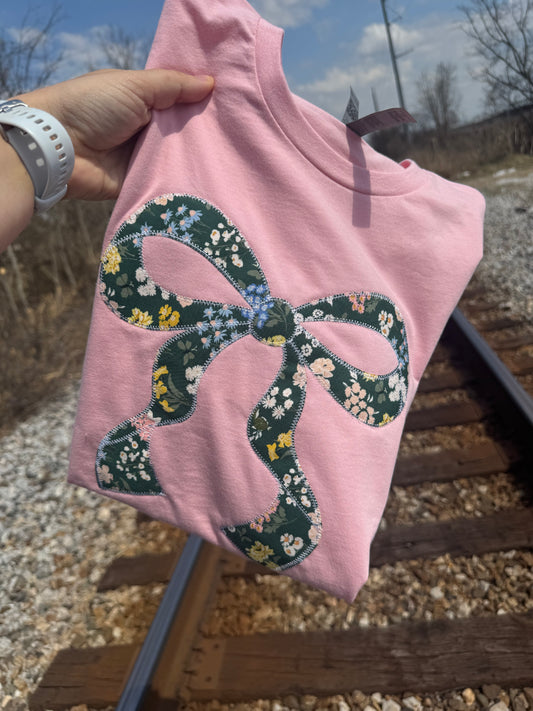 Pink Bow Short Sleeve