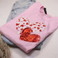 Pink Double Heart Short Sleeve