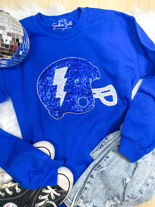 Gameday Football Helmet Sweatshirt (customizable)