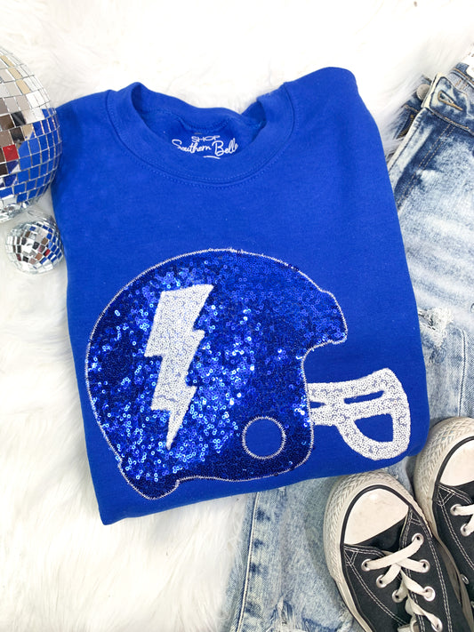 Gameday Football Helmet Sweatshirt (customizable)