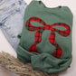 Plaid Christmas Bow Sweatshirt