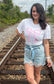 Pink Gingham Bow Short Sleeve