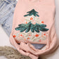 Peach Christmas Tree Sweatshirt