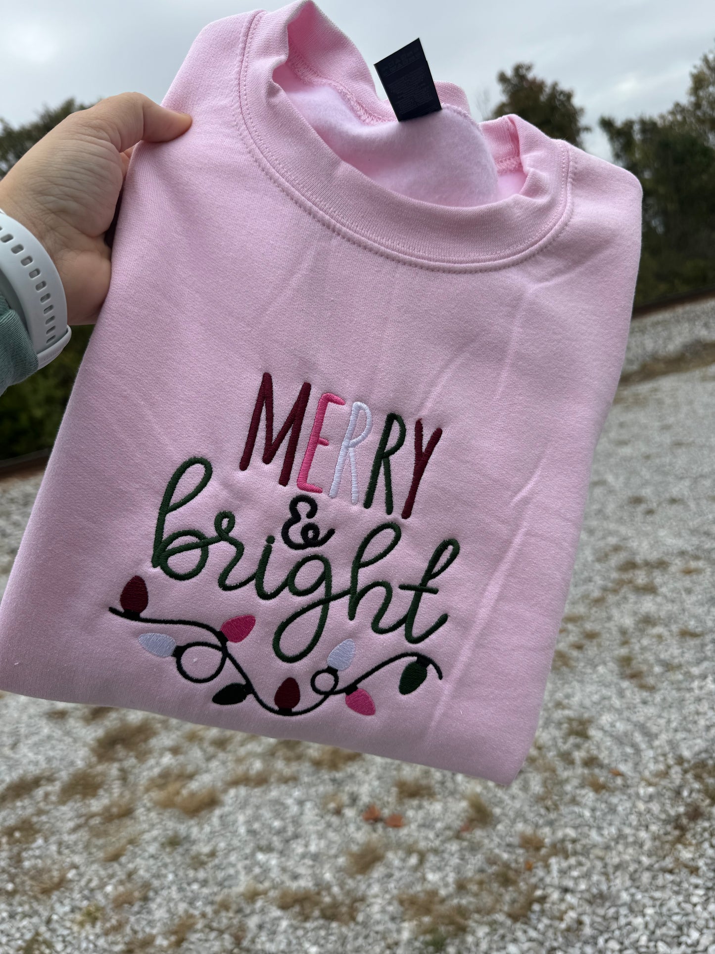 Pink Merry and Bright Sweatshirt