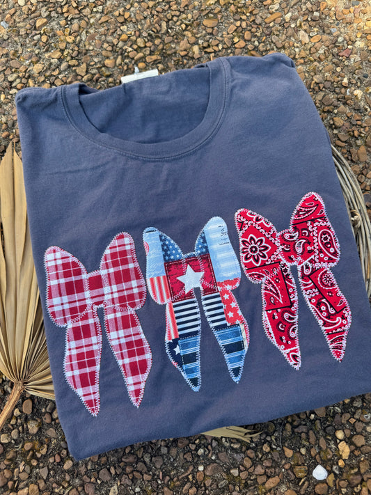 Patriotic Bows Short Sleeve