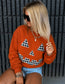 Black Plaid Pumpkin Face Sweatshirt