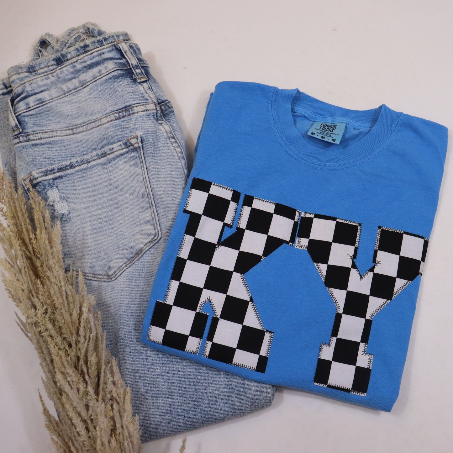 CUSTOM State Check Pigment Dyed Short Sleeve