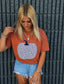 Harvest Floral Pumpkin Short Sleeve