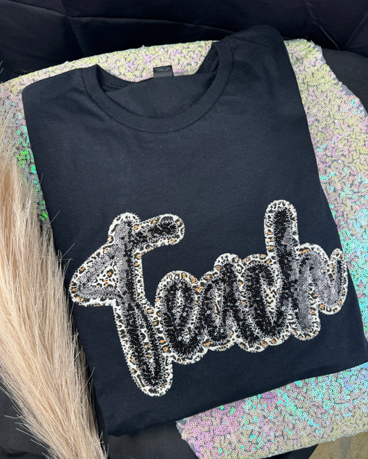 Teach Leopard Short Sleeve