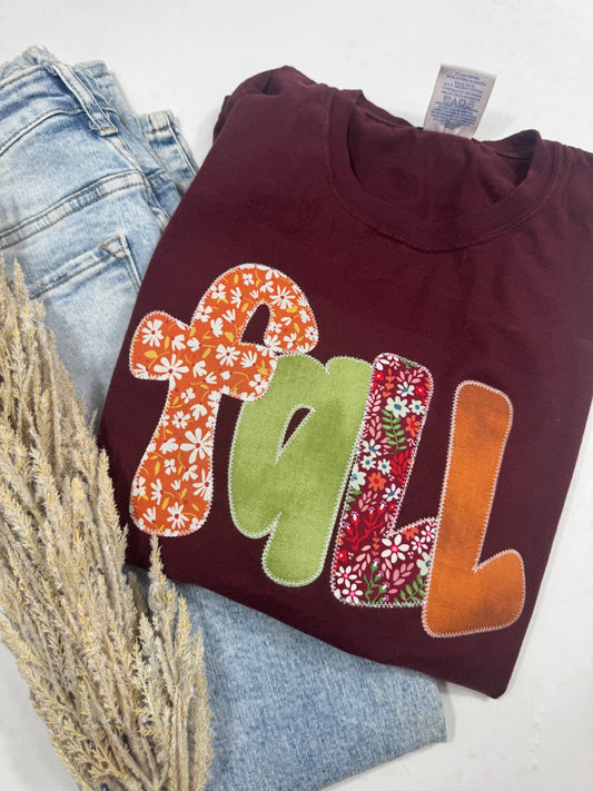 Fall Floral Modge Podge Short Sleeve