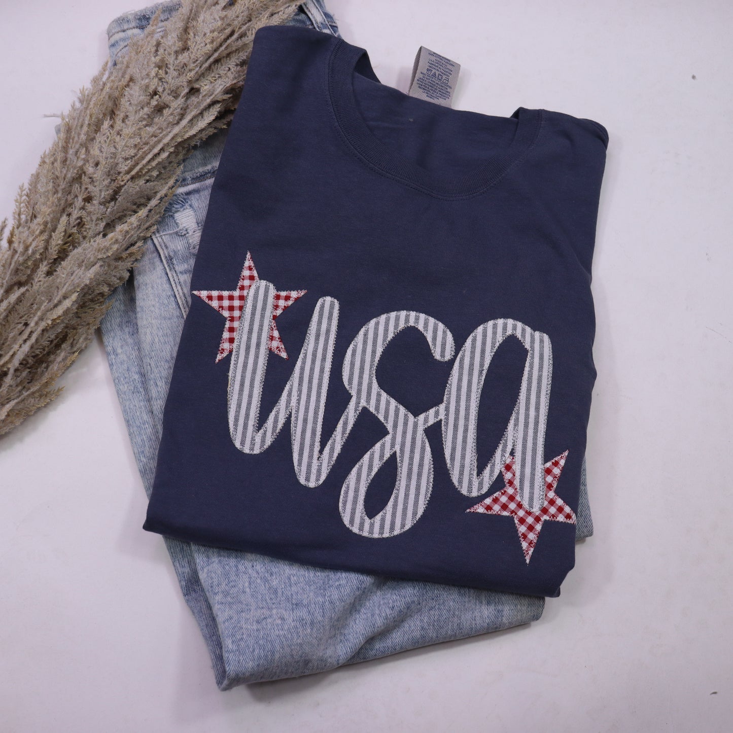 Denim Stripe USA Short Sleeve