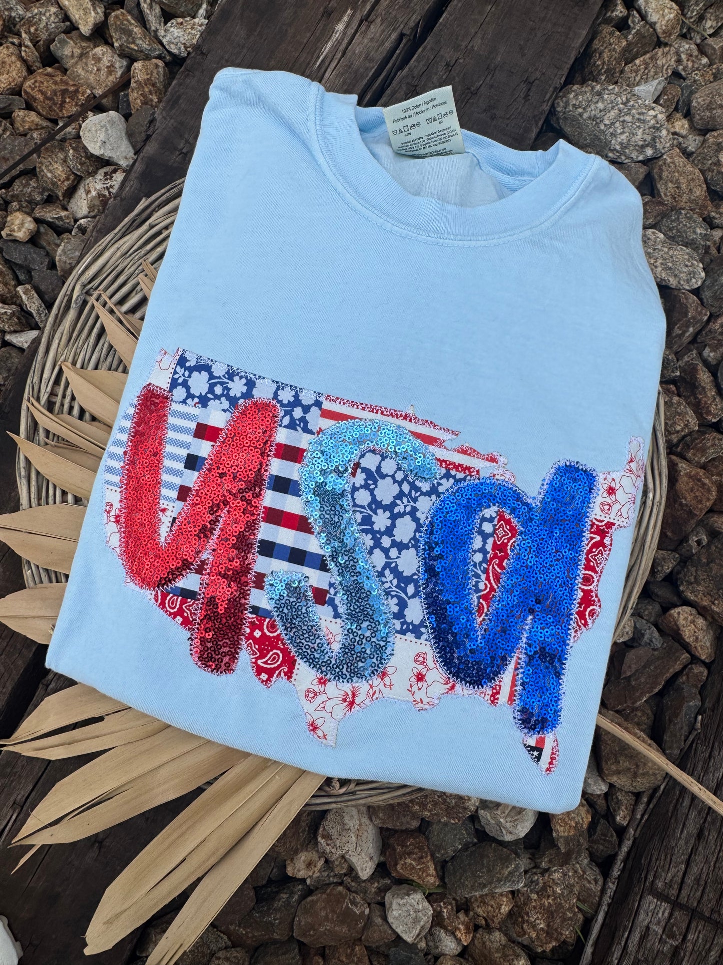 Patchwork America USA Short Sleeve