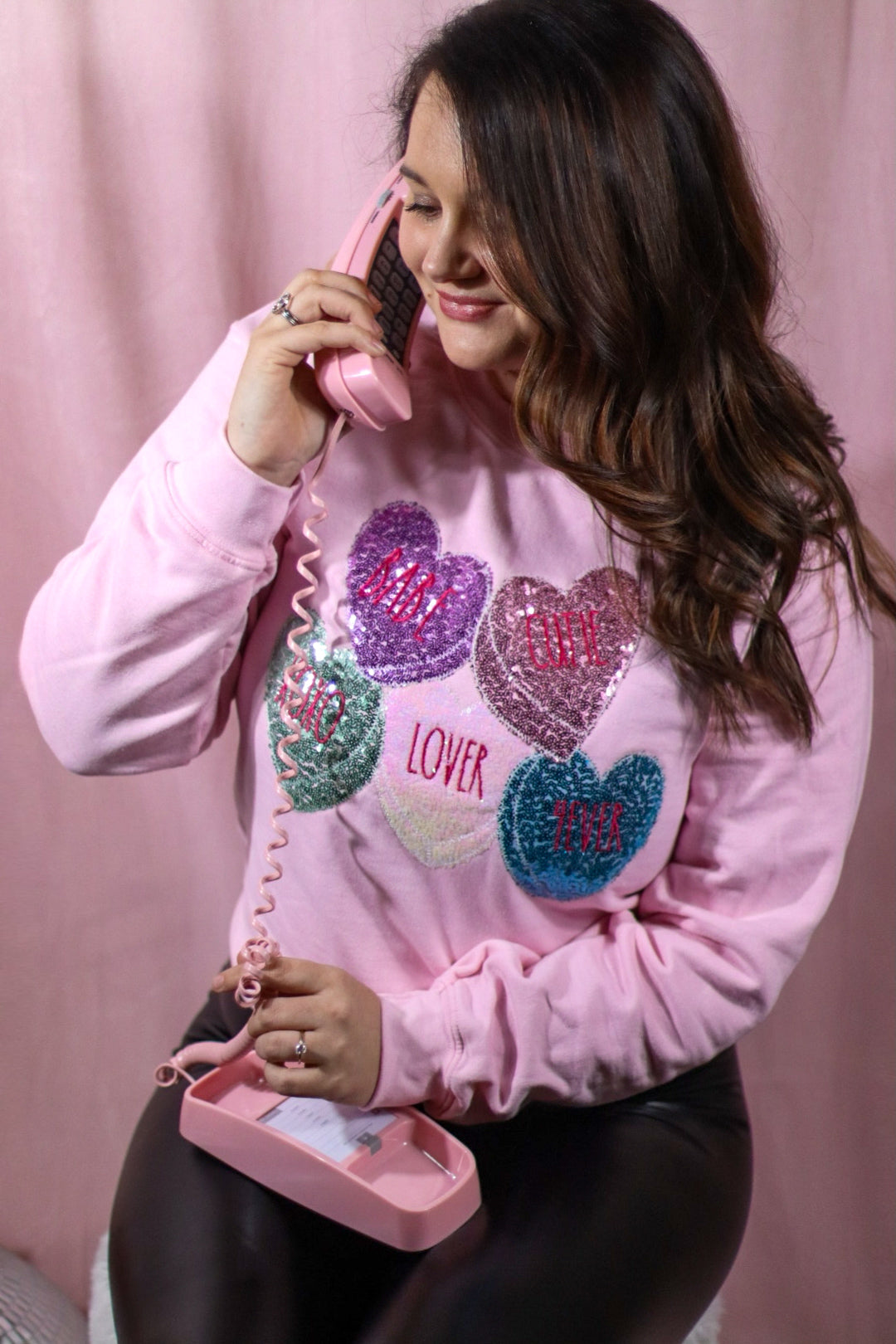 Conversation Valentine Heart Sweatshirt