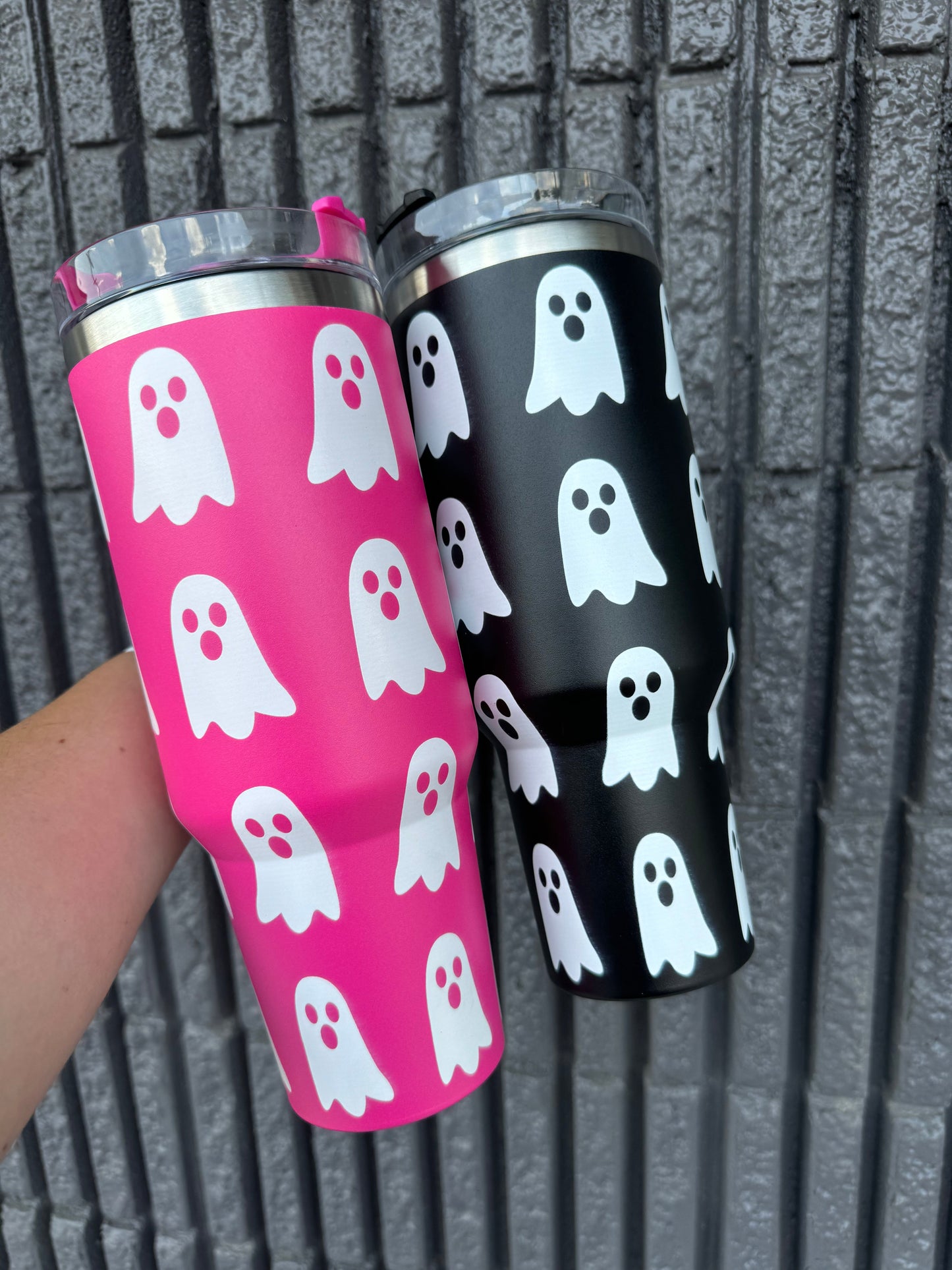 Spooky Ghost 40oz Stainless Steel Cup