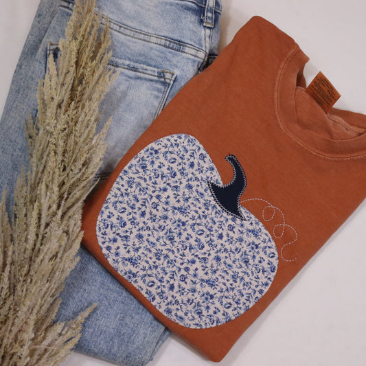 Harvest Floral Pumpkin Short Sleeve