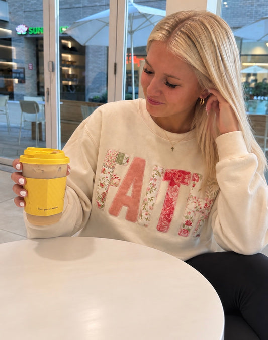 Cream Faith Cottage Core Sweatshirt