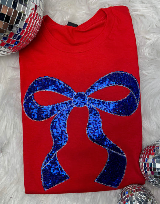 Patriotic Bow Short Sleeve