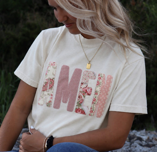 Cream Amen Cottage Core Short Sleeve