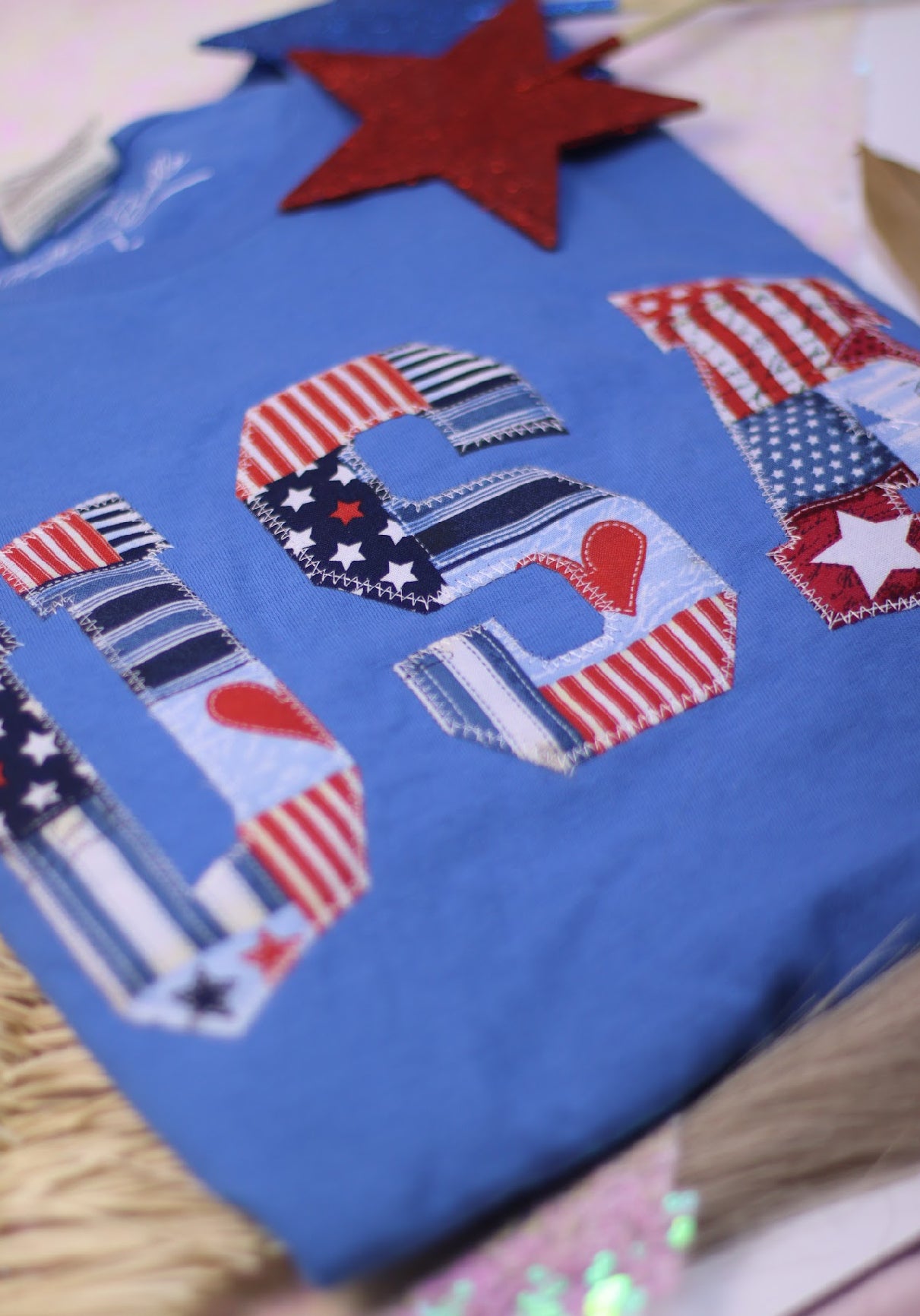 Patchwork USA Short Sleeve