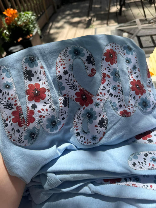 Usa Floral Short Sleeve