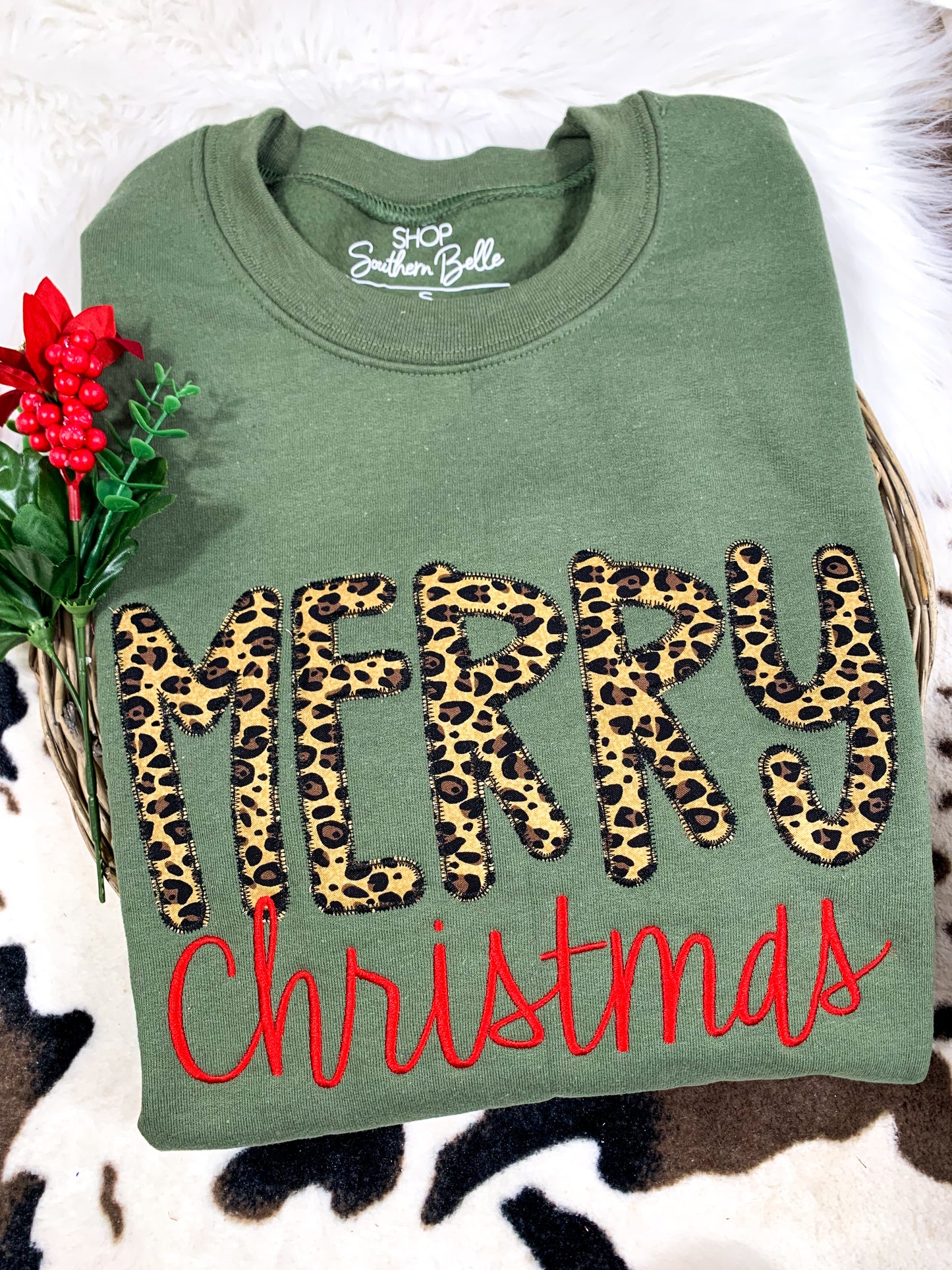 Leopard Merry Christmas Sweatshirt