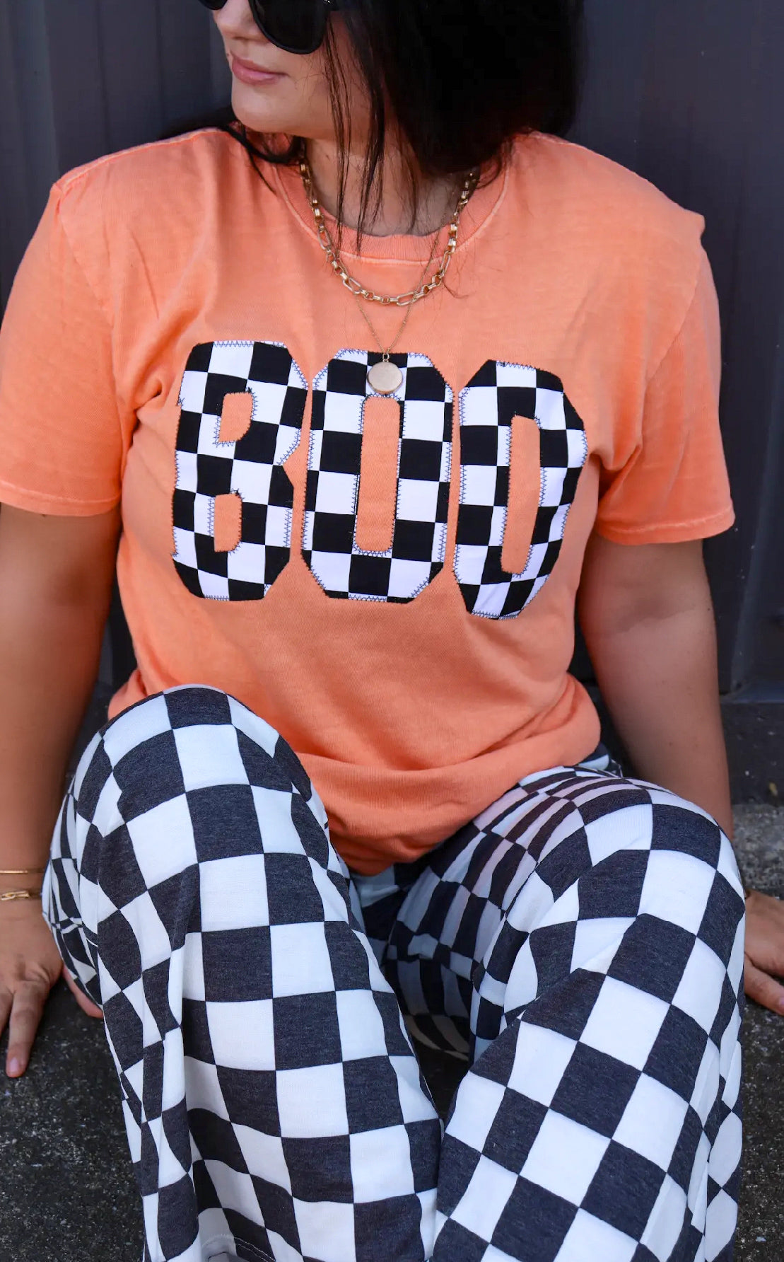 Checkerboard Boo Short Sleeve