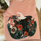 Peach Fall Floral Pumpkin Short Sleeve