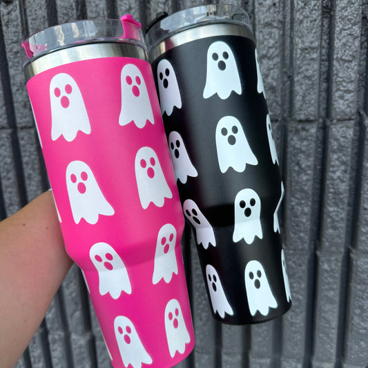 Spooky Ghost 40oz Stainless Steel Cup