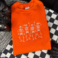 Orange Spooky Scary Skeletons Sweatshirt