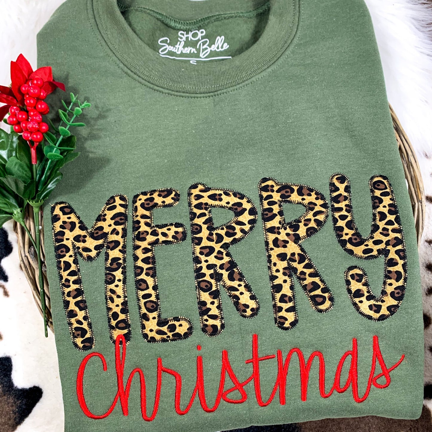 Leopard Merry Christmas Sweatshirt