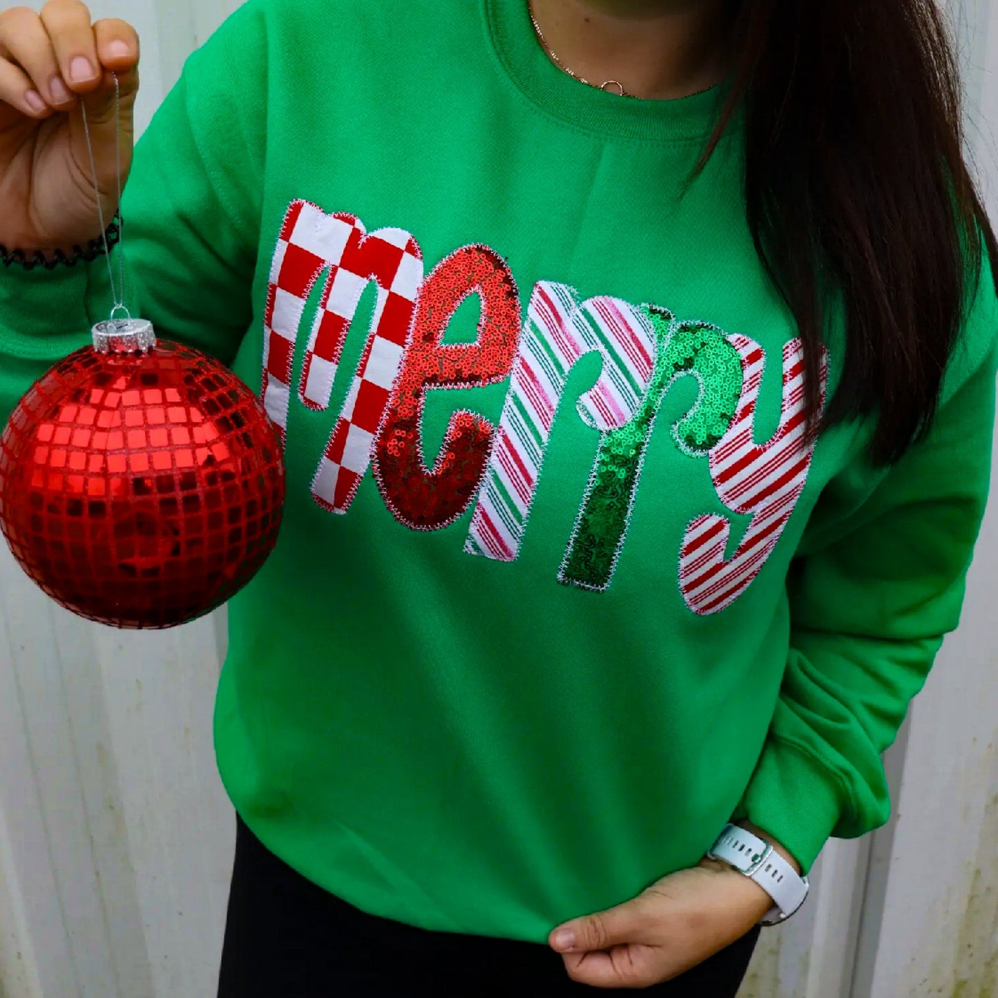 Green Merry Modge Podge Sweatshirt