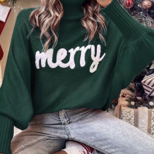 Green Merry Knit Sweater