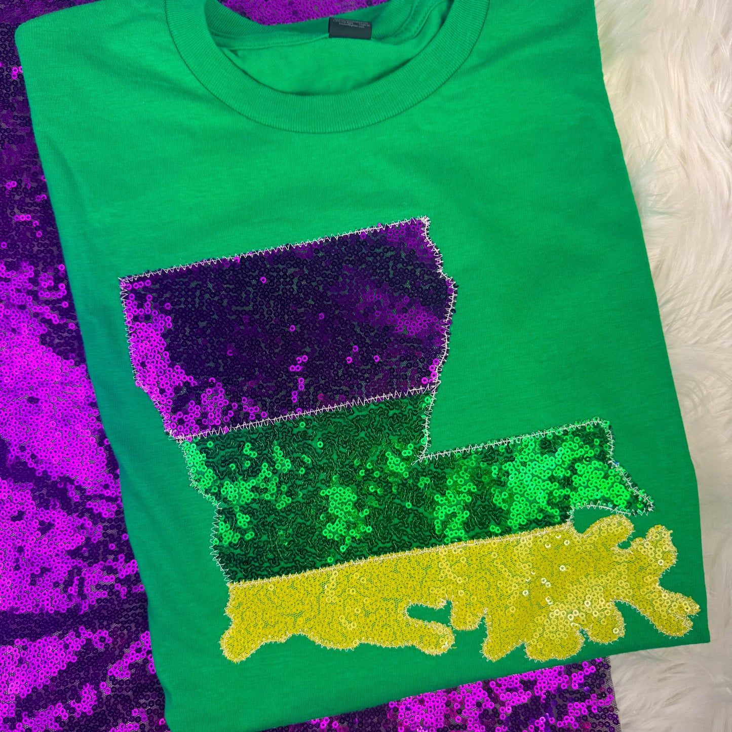 Mardi Gras State Short Sleeve