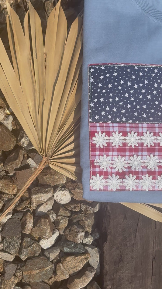 Floral Flag Short Sleeve