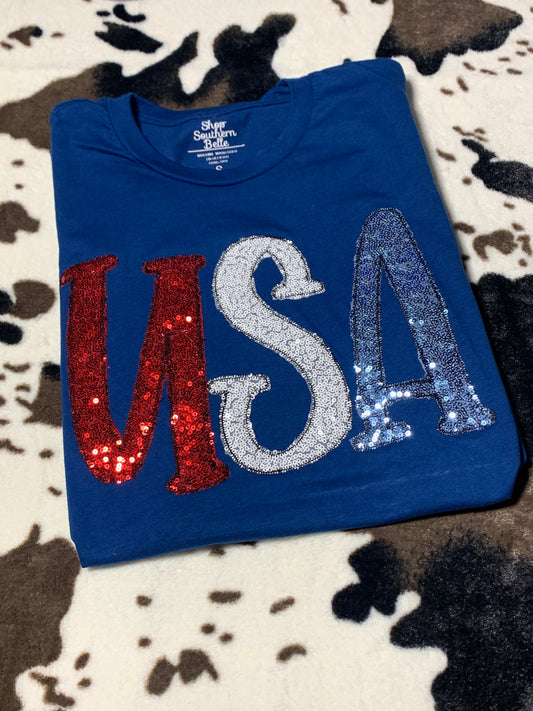 USA Red, White, Light Blue Short Sleeve