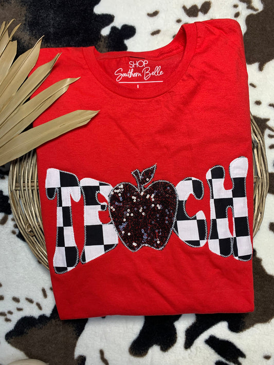 Red Teach Apple Short Sleeve